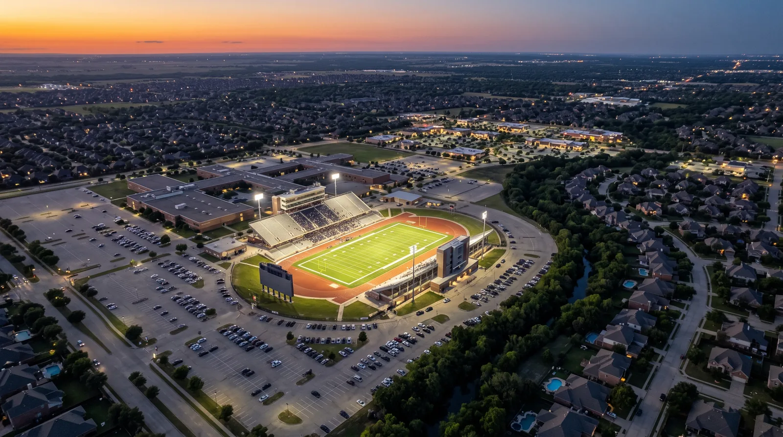 Aerial view of Allen, Texas