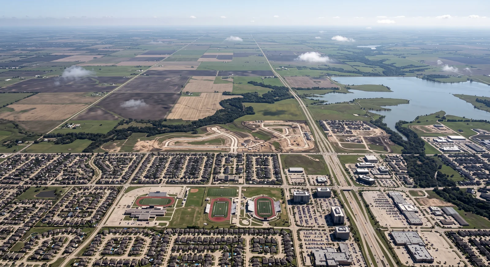 Aerial view of Collin County, Texas