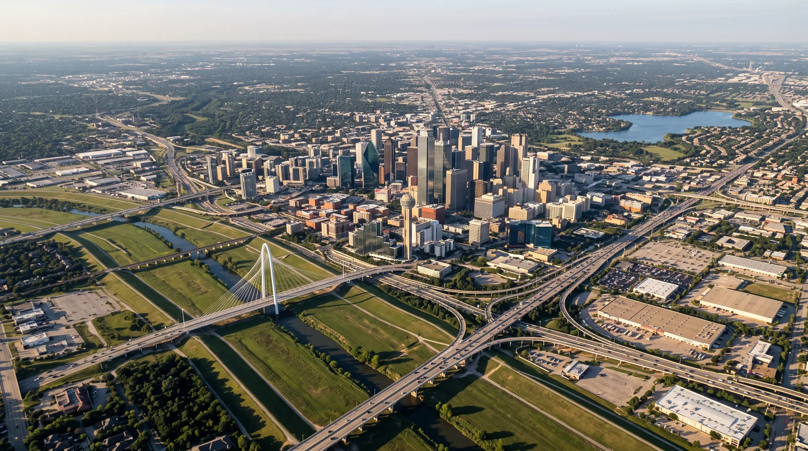 Aerial view of Dallas County, Texas