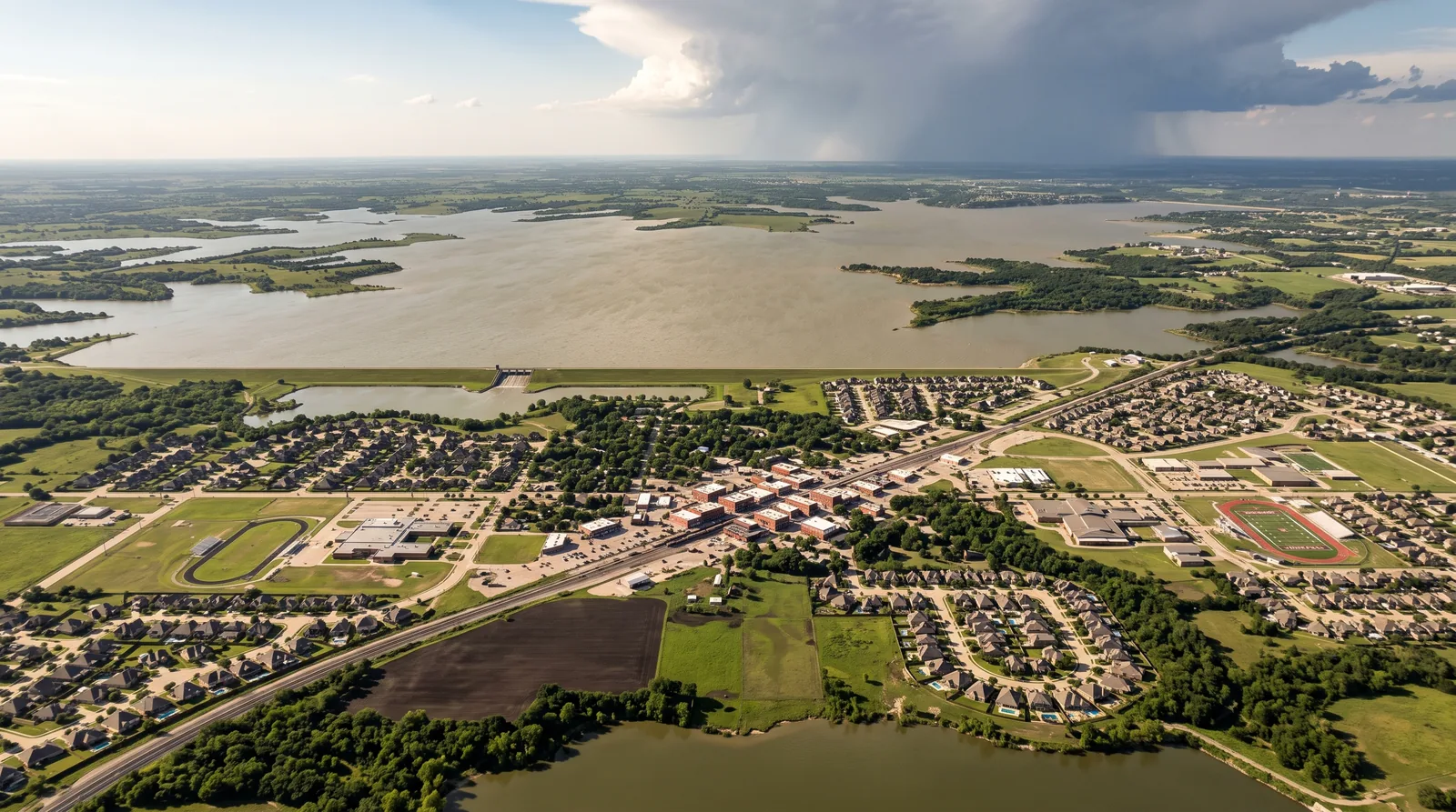 Aerial view of Wylie, Texas